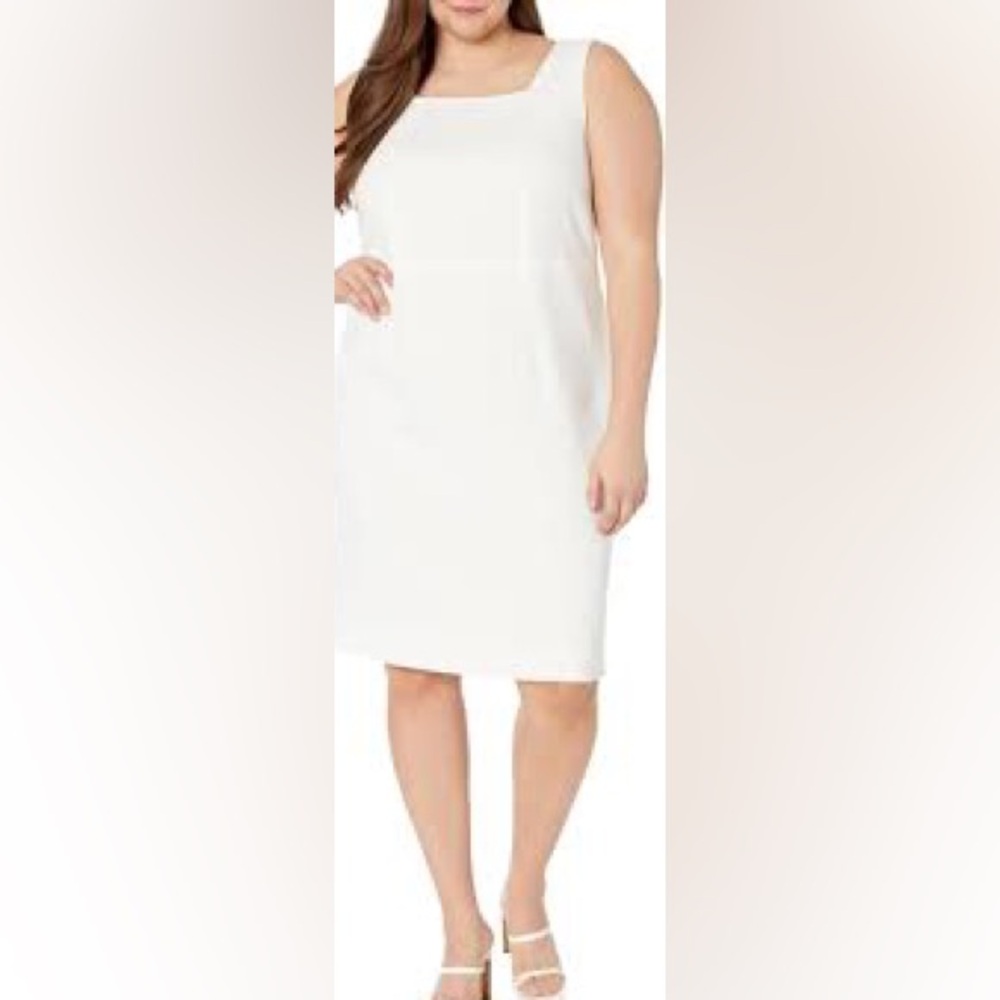 Ladies plus size white dress